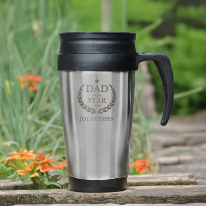 Personalised Dad of the Year Travel Mug – Father's Day & Birthday Gift - image 4