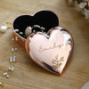 Personalised Floral Rose Gold Heart Trinket Box – Birthday Valentine's Gift for Her