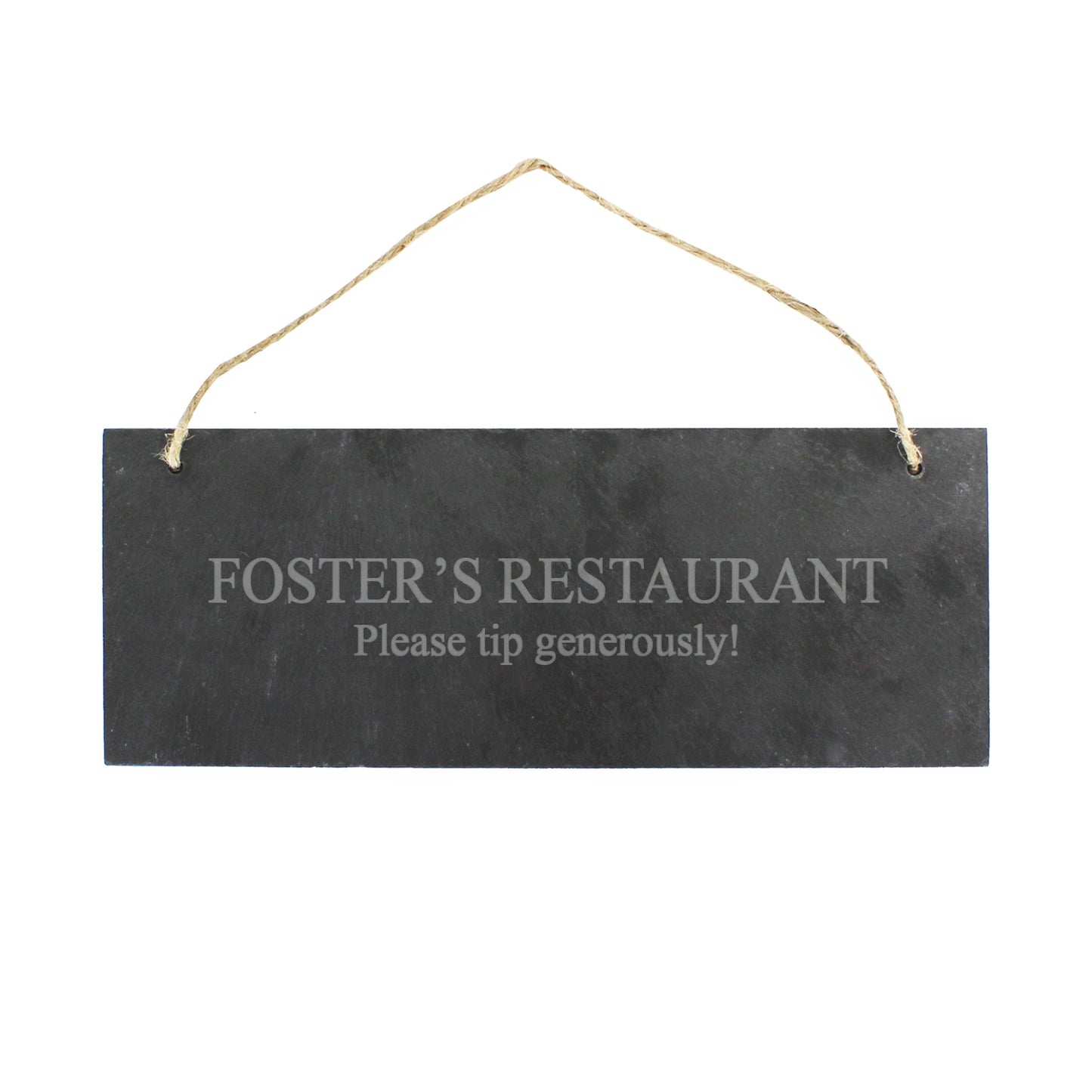 Personalised Engraved Hanging Slate Plaque from Heartfelt Gifts