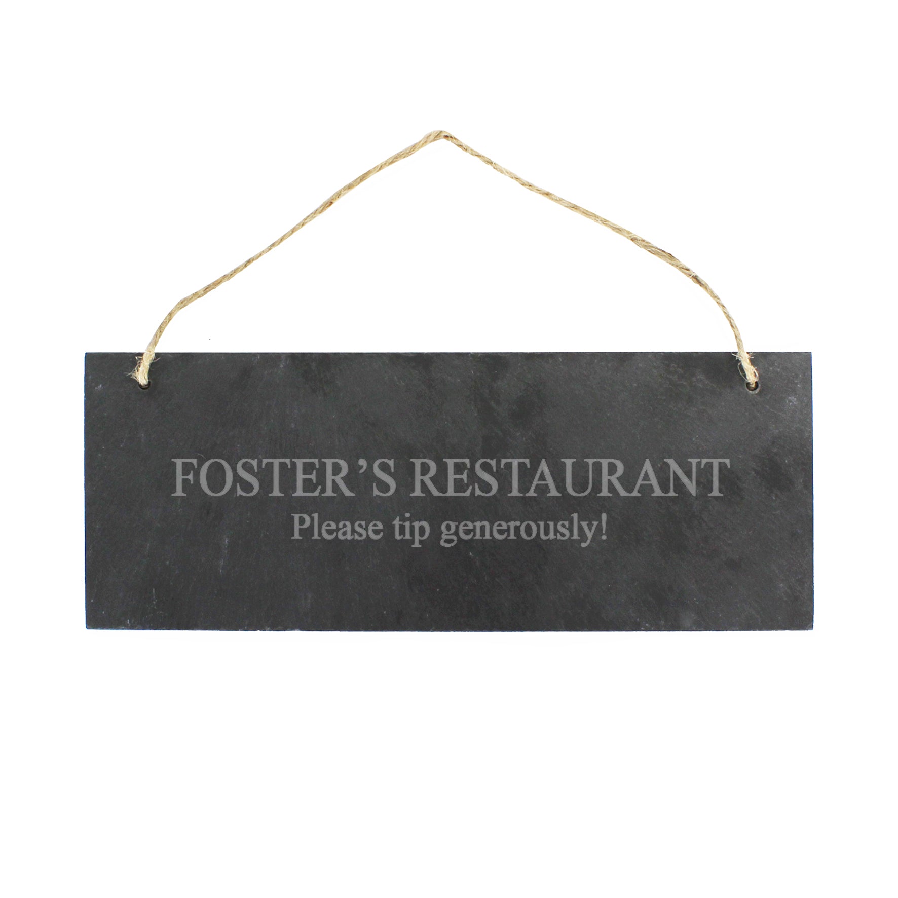 Personalised Engraved Hanging Slate Plaque from Heartfelt Gifts