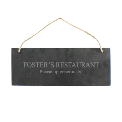 Personalised Engraved Hanging Slate Plaque from Heartfelt Gifts