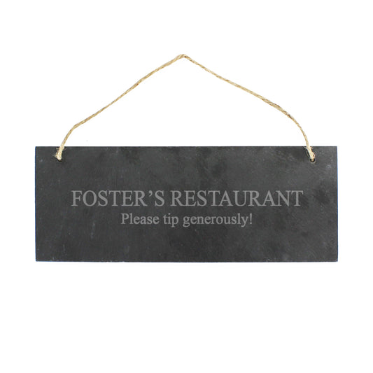 Personalised Engraved Hanging Slate Plaque from Heartfelt Gifts
