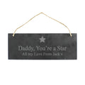 Personalised Star Motif Hanging Slate Plaque from Heartfelt Gifts