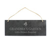 Personalised Flower Motif Hanging Slate Plaque