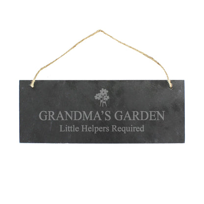Personalised Flower Motif Hanging Slate Plaque from Heartfelt Gifts