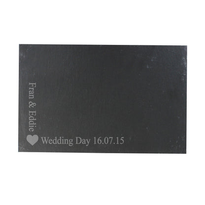 Personalised Heart Motif Slate Placemat - image 2