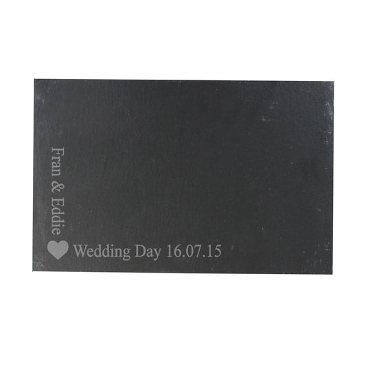 Personalised Heart Motif Slate Placemat - image 2