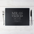 Personalised Mr & Mrs Surname & Date Slate Placemat from Heartfelt Gifts
