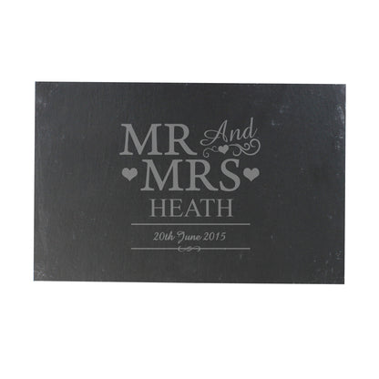 Personalised Mr & Mrs Slate Placemat - image 2