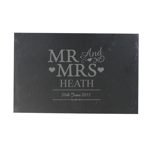 Personalised Mr & Mrs Slate Placemat - image 2