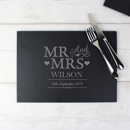 Personalised Mr & Mrs Slate Placemat - image 3