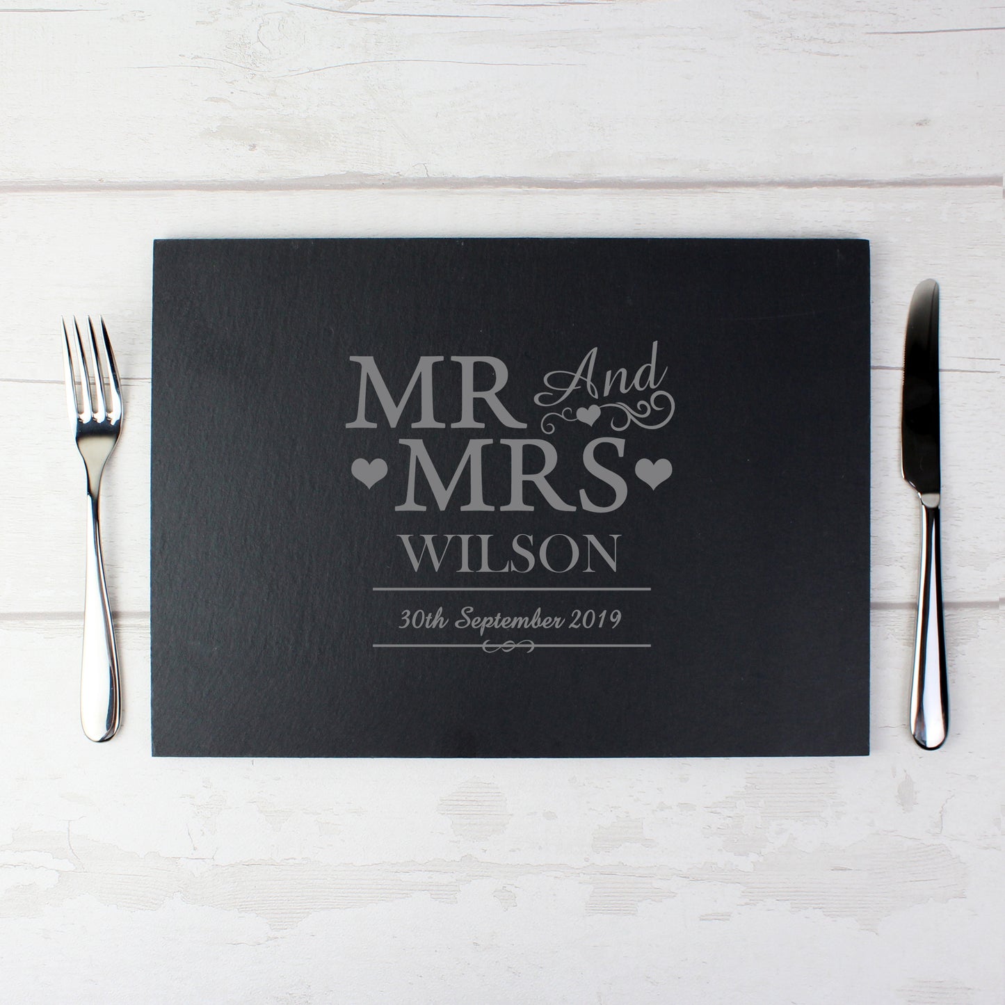 Personalised Mr & Mrs Slate Placemat - image 4