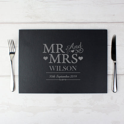 Personalised Mr & Mrs Slate Placemat - image 4