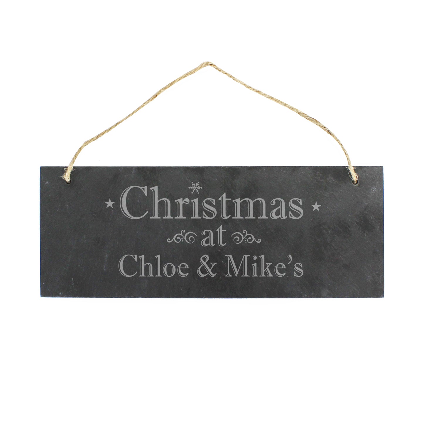 Personalised Christmas Hanging Slate Plaque - image 2