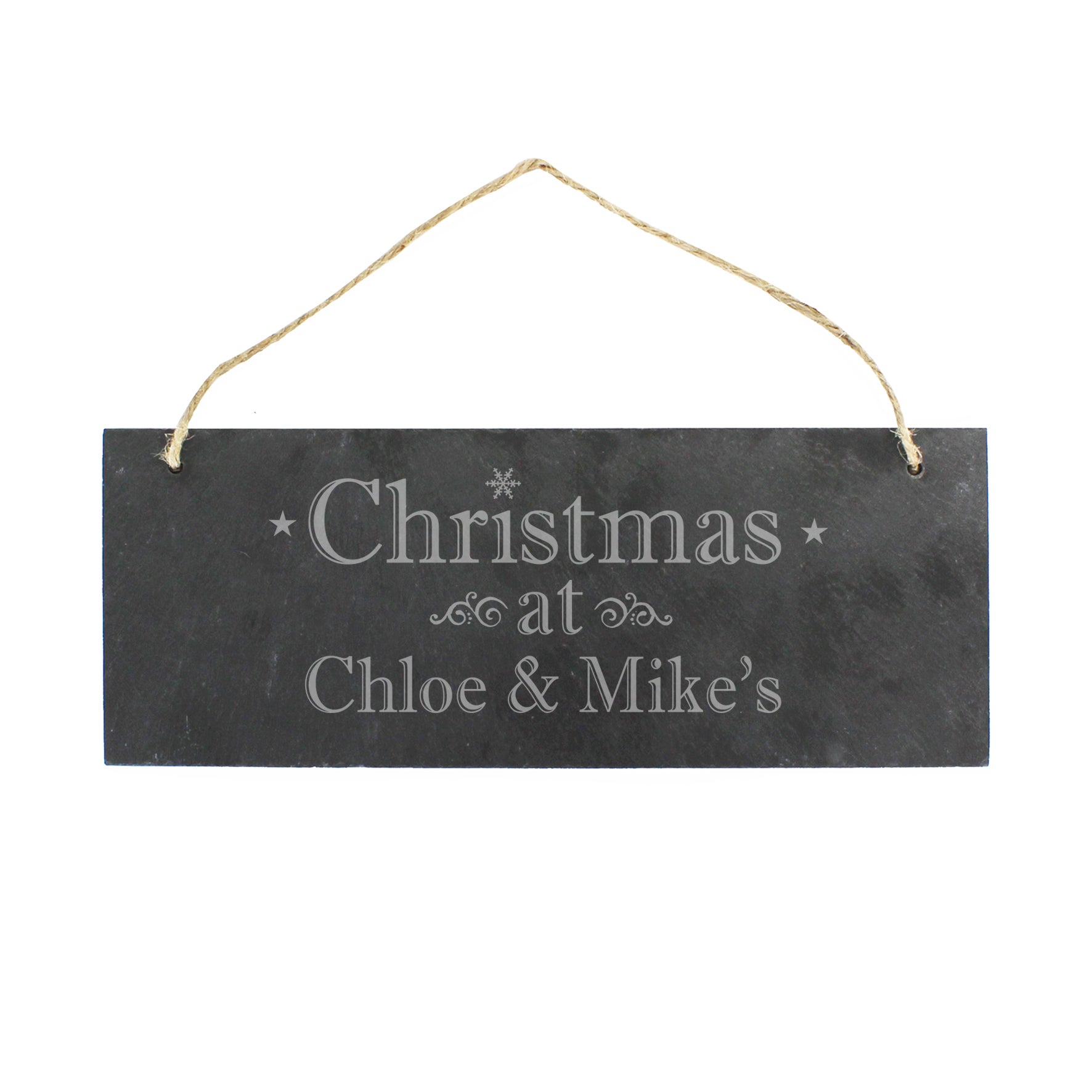 Personalised Christmas Hanging Slate Plaque - image 2