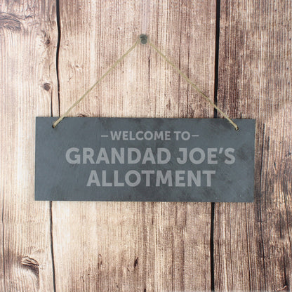 Personalised Welcome To... Hanging Slate Plaque from Heartfelt Gifts