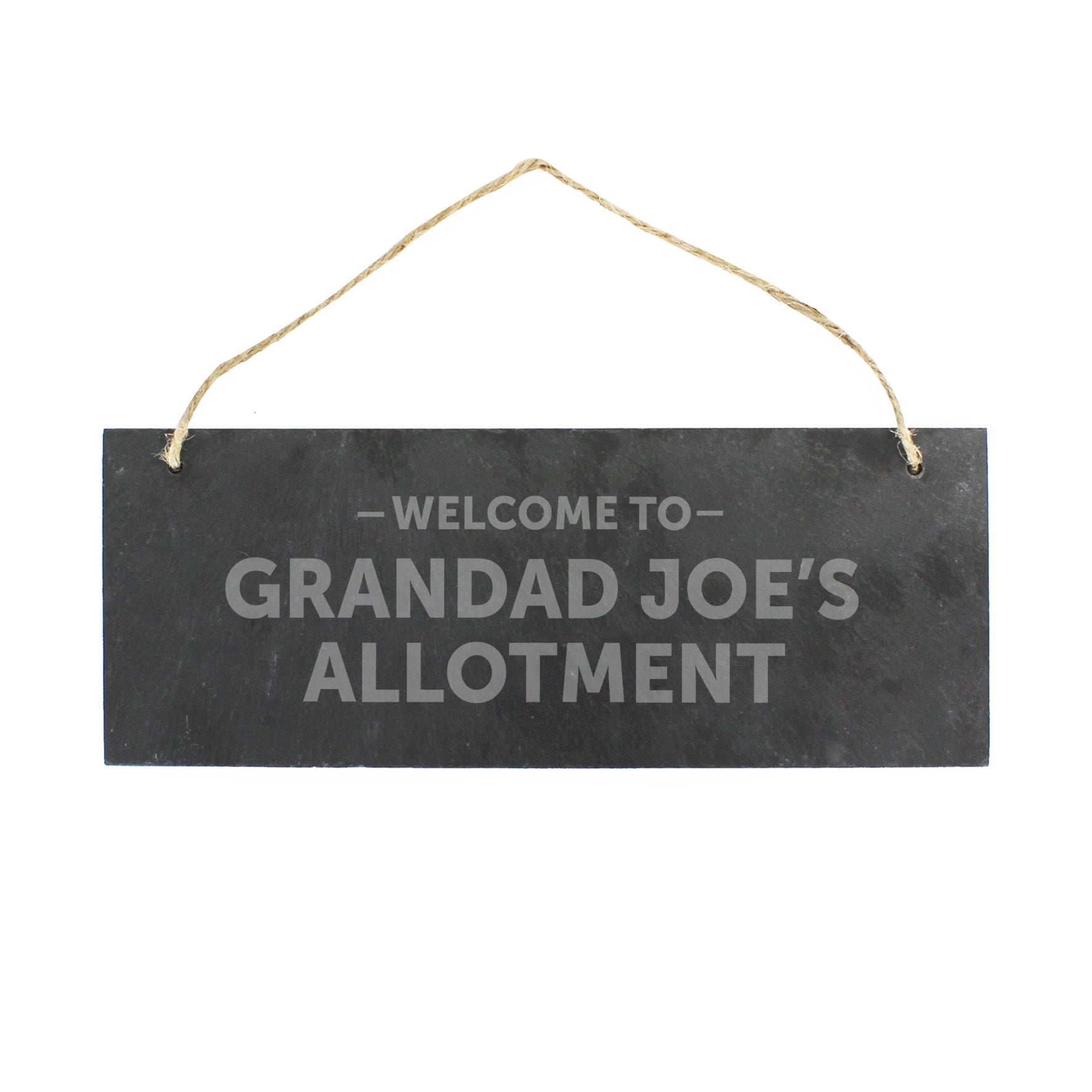 Personalised Welcome To... Hanging Slate Plaque - image 3