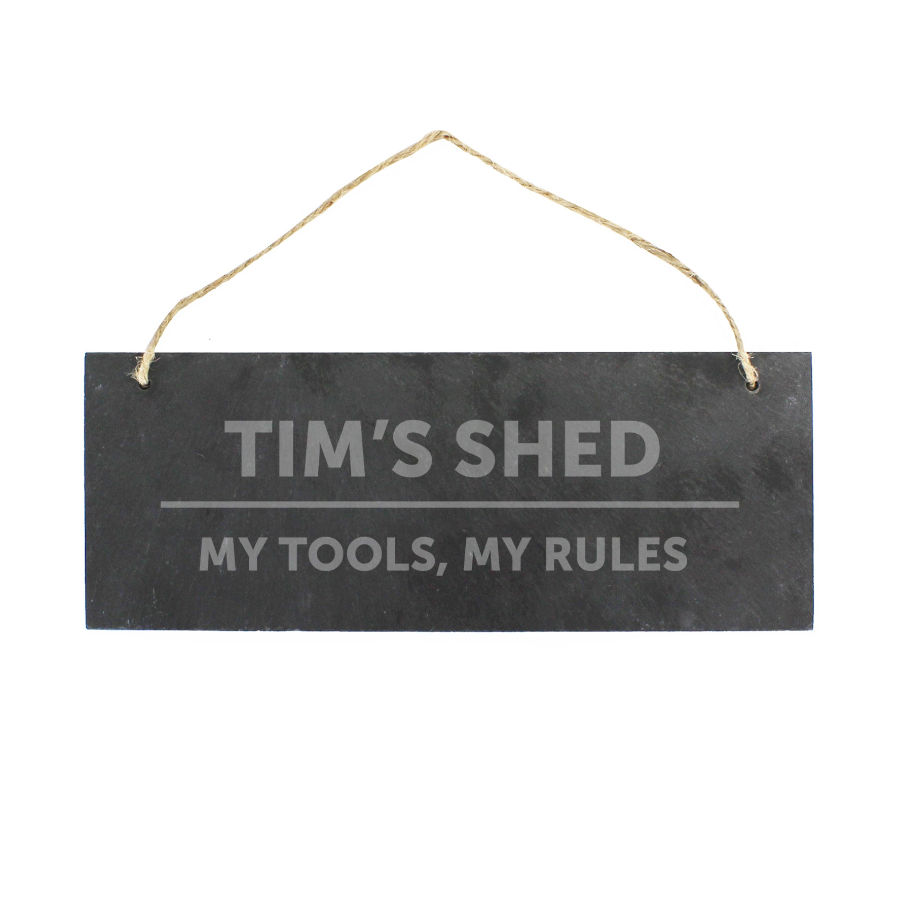 Personalised Bold Design Hanging Slate Plaque from Heartfelt Gifts