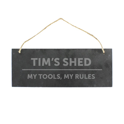 Personalised Bold Design Hanging Slate Plaque from Heartfelt Gifts