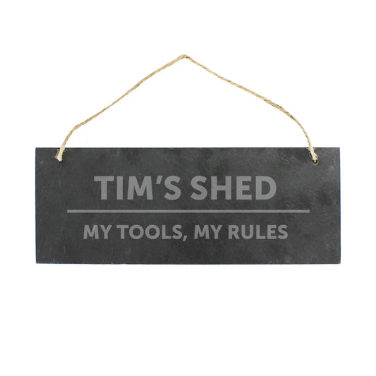 Personalised Bold Design Hanging Slate Plaque from Heartfelt Gifts
