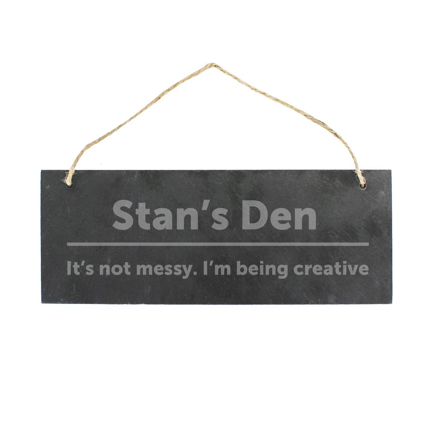 Personalised Bold Design Hanging Slate Plaque - image 2