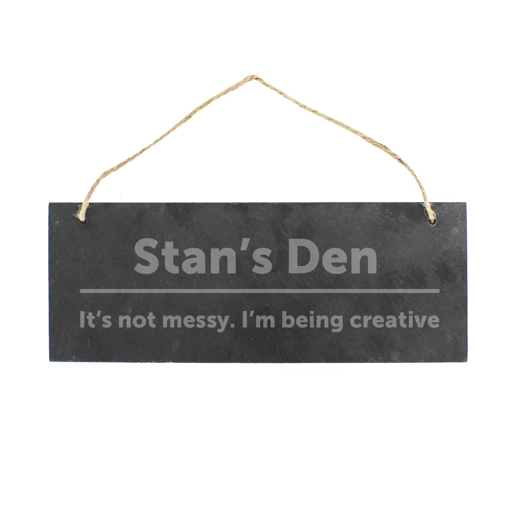 Personalised Bold Design Hanging Slate Plaque - image 2