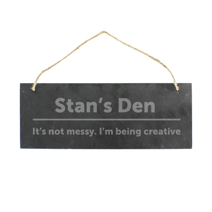 Personalised Bold Design Hanging Slate Plaque - image 2