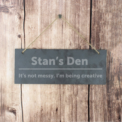 Personalised Bold Design Hanging Slate Plaque - image 3