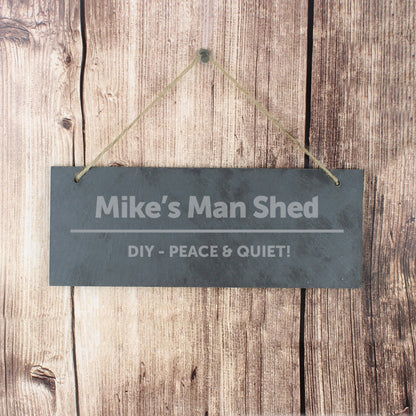 Personalised Bold Design Hanging Slate Plaque - image 4