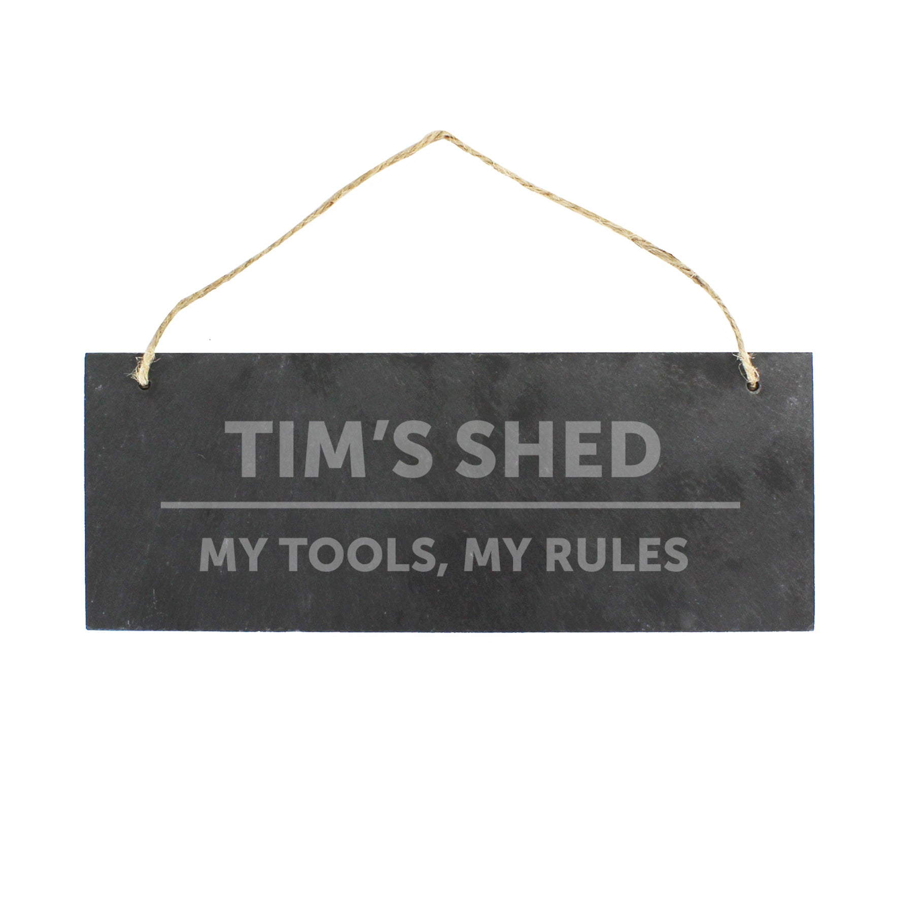Personalised Bold Design Hanging Slate Plaque - image 5