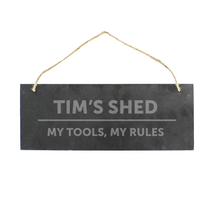 Personalised Bold Design Hanging Slate Plaque - image 5