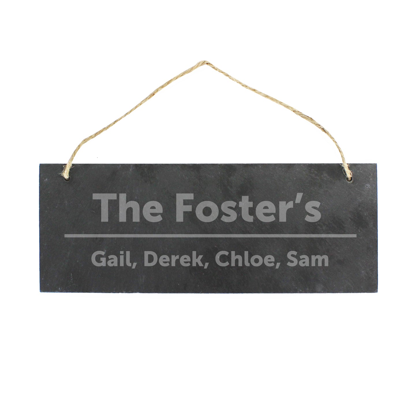 Personalised Bold Design Hanging Slate Plaque - image 6