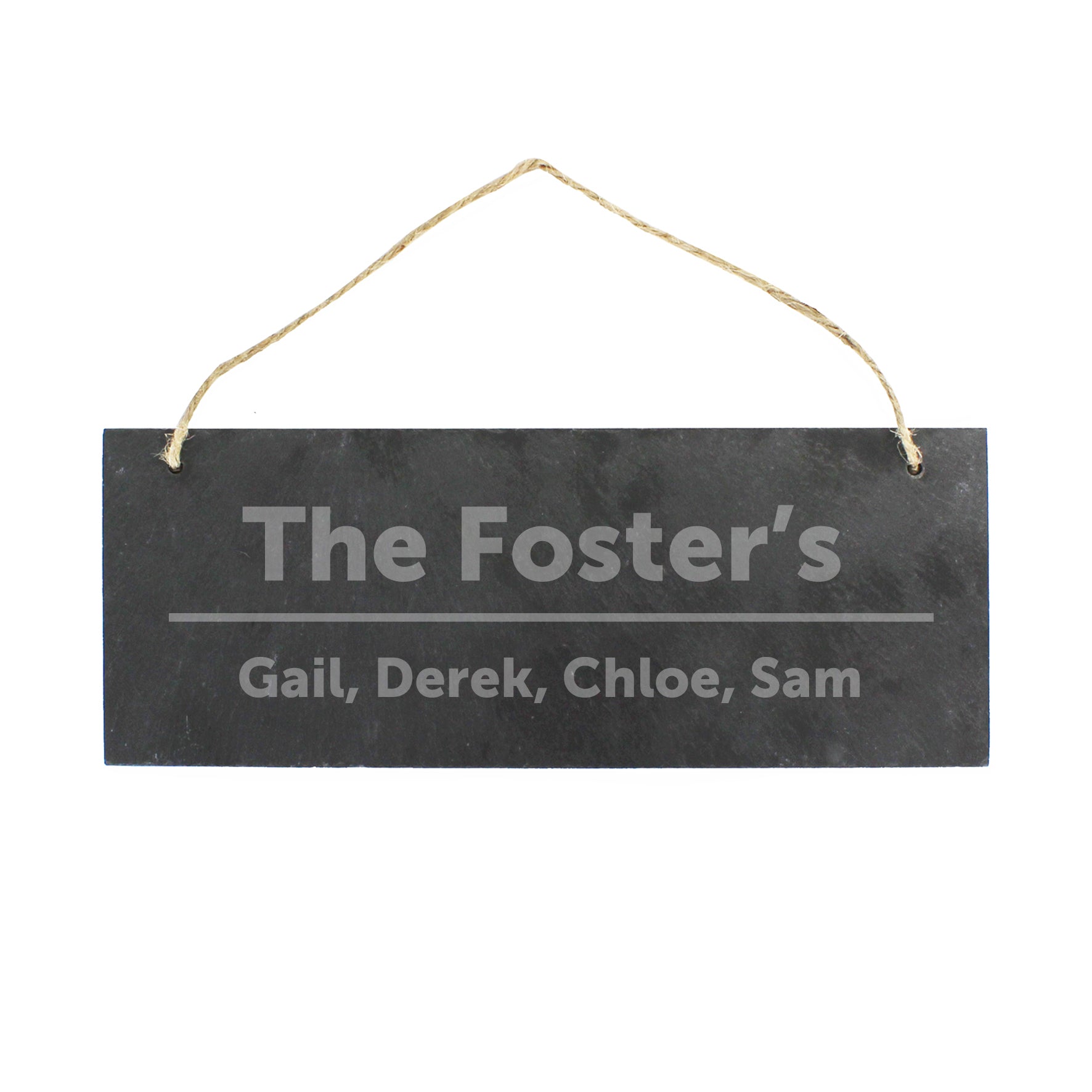 Personalised Bold Design Hanging Slate Plaque - image 6