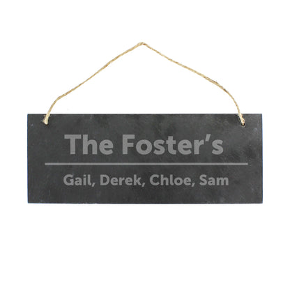 Personalised Bold Design Hanging Slate Plaque - image 6