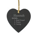 Personalised Word Definition Slate Heart Decoration from Heartfelt Gifts