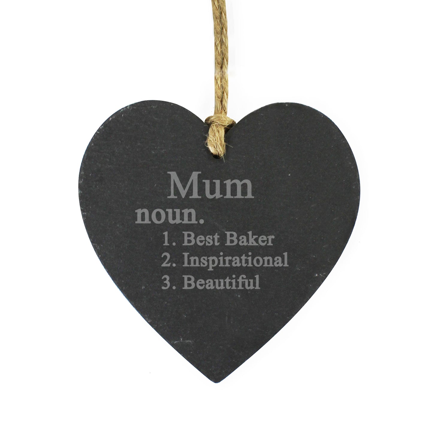 Personalised Word Definition Slate Heart Decoration - image 2