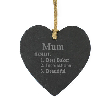 Personalised Word Definition Slate Heart Decoration - image 2