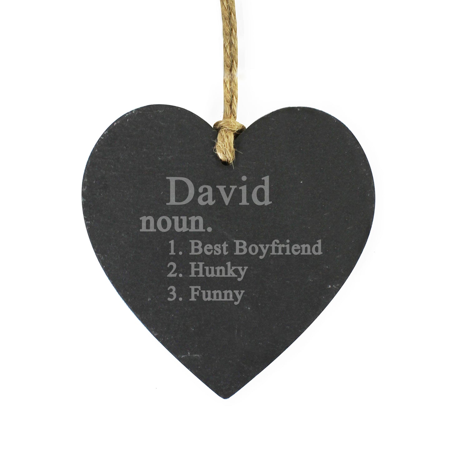 Personalised Word Definition Slate Heart Decoration - image 3