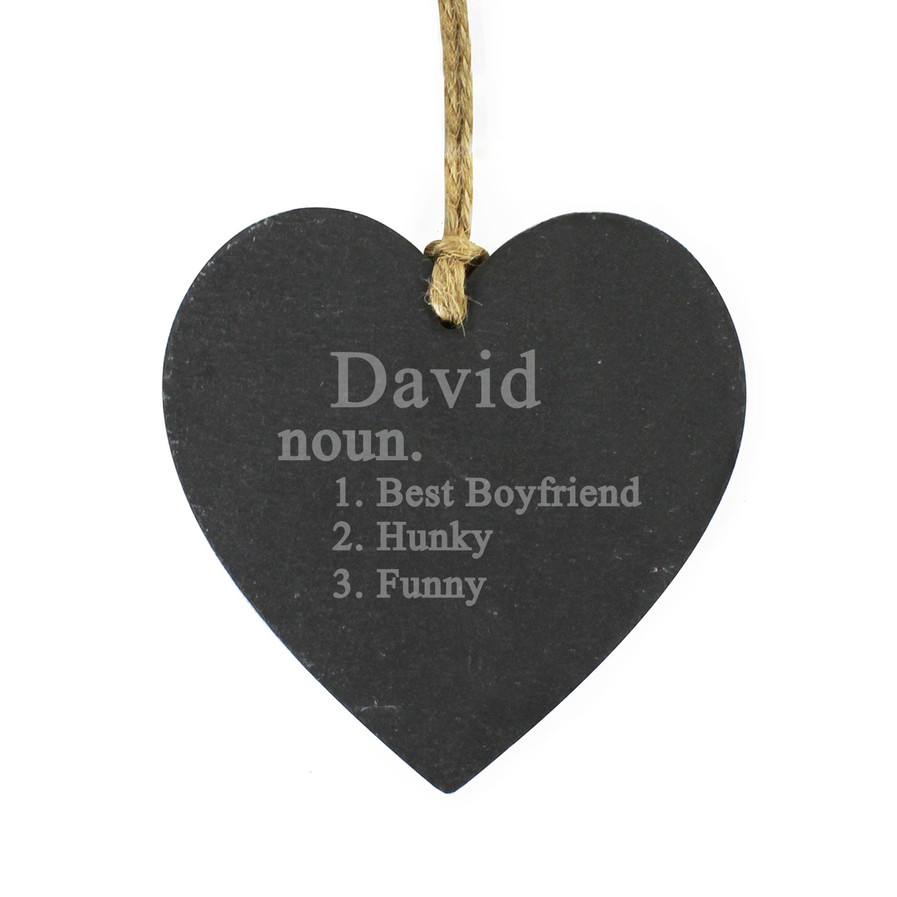 Personalised Word Definition Slate Heart Decoration - image 3