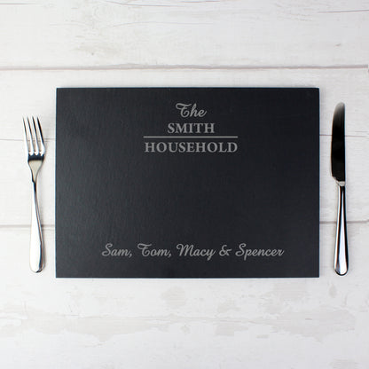 Personalised Family Slate Placemat - image 5