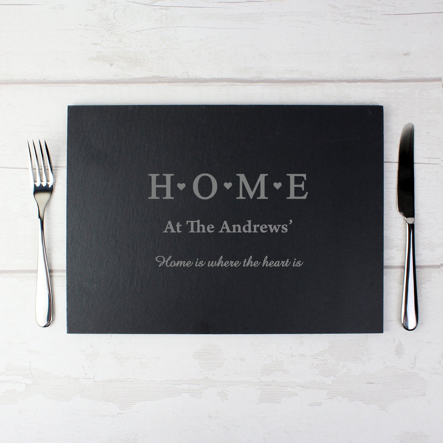 Personalised HOME Slate Rectangle Placemat from Heartfelt Gifts