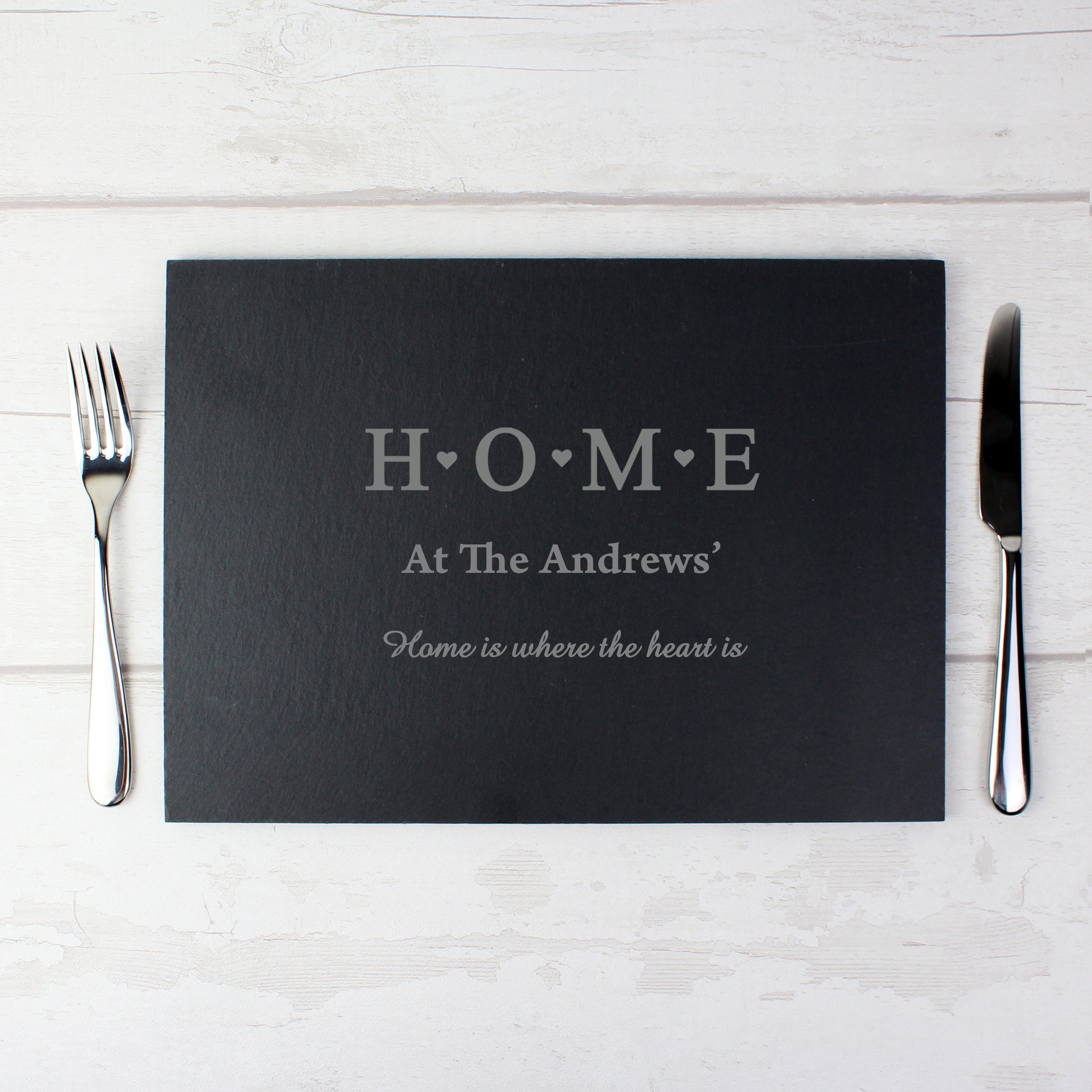Personalised HOME Slate Rectangle Placemat from Heartfelt Gifts
