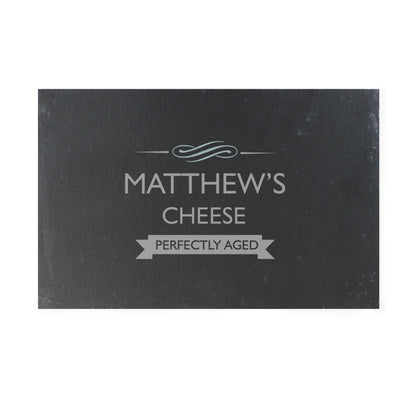 Personalised Perfectly Aged Slate Cheese Board from Heartfelt Gifts