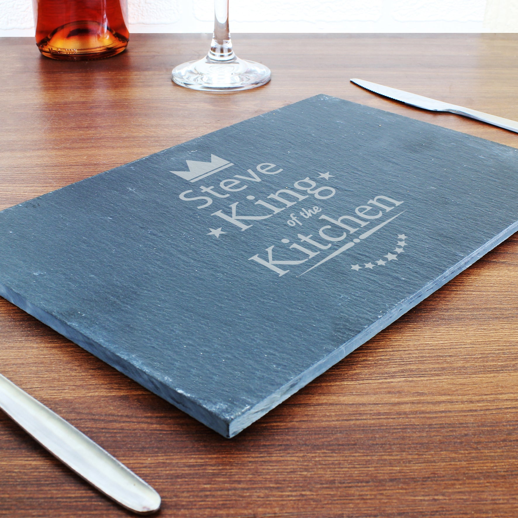 Personalised King of the Kitchen Slate Placemat - image 6