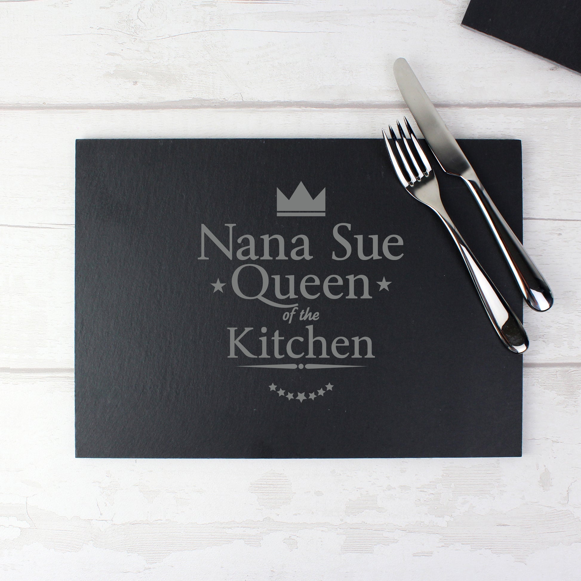 Personalised Queen of the Kitchen Slate Placemat - image 3