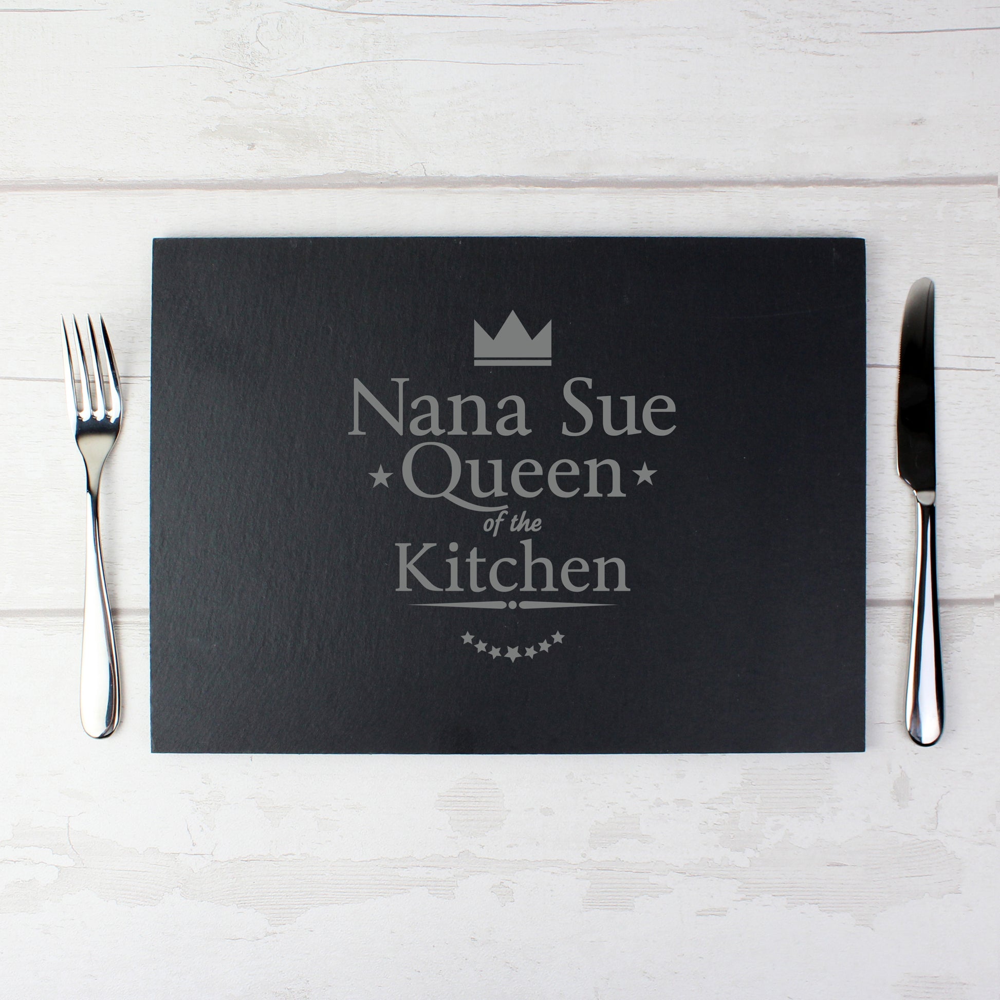 Personalised Queen of the Kitchen Slate Placemat - image 4