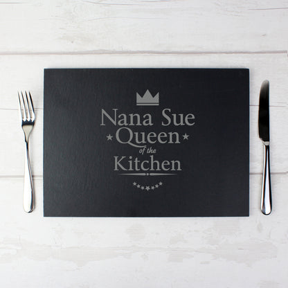 Personalised Queen of the Kitchen Slate Placemat - image 4