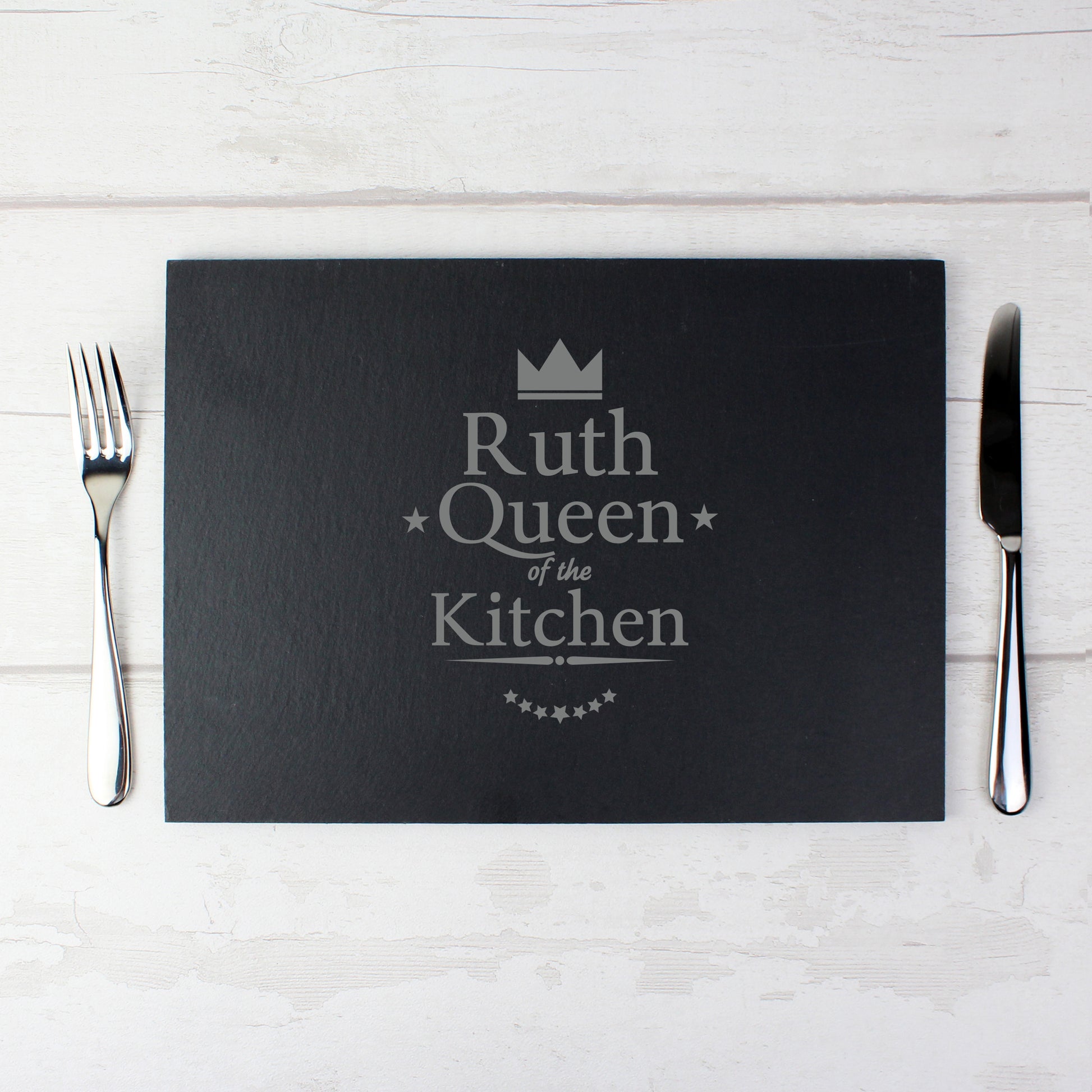 Personalised Queen of the Kitchen Slate Placemat - image 5