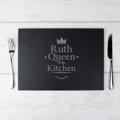Personalised Queen of the Kitchen Slate Placemat - image 5