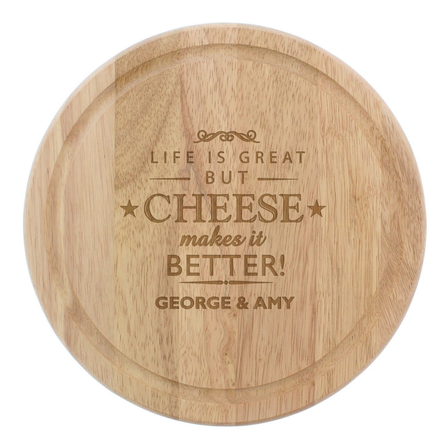 Personalised Cheese Makes Life Better... Wooden Cheese Board - image 4